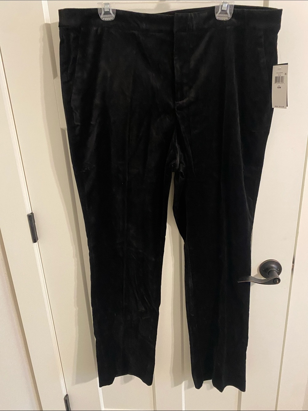 Lauren Ralph Lauren Black Velvet Boot Cut Pants
